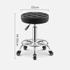 WENJIEKK Dining Chairs Salon Chairs for Beauty Roller Salon Stool Chair, 360 Barber Pulley Chair Adjustable Stainless with 5 Wheels, Spa Beauty Manicure Tattoo Kitchen(J) view 2