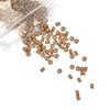 1000 Pcs Silicone Lined Micro Links Beads 4.0 mm Tinsel Beads for Hair Extensions (Dark Blond) view 2