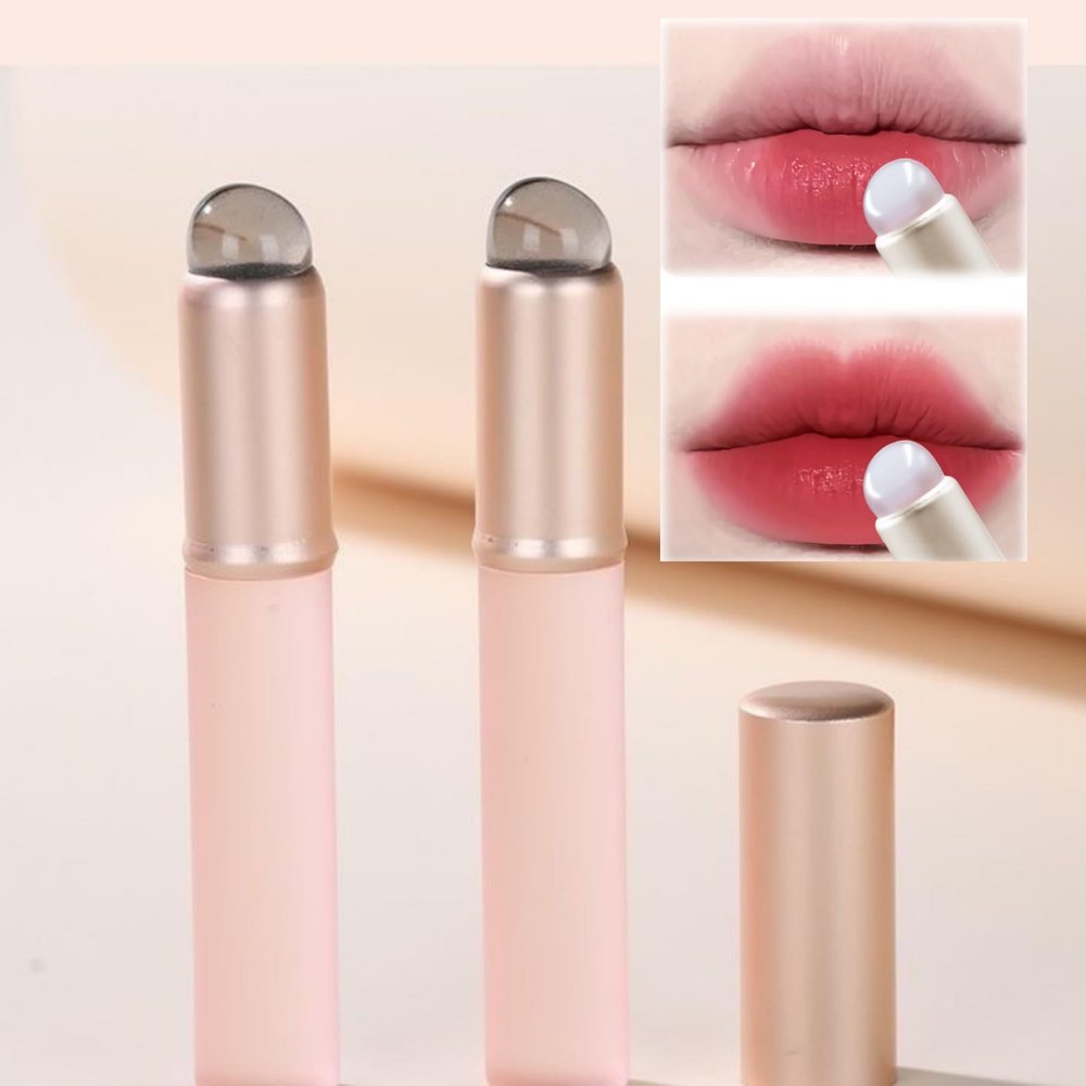 Casbomy Silicone Lip Brushes, 2pcs Mini Silicone Brush, Portable concealer Makeup Brushes and Lip Brush, Lip Gloss, Lipstick, and Concealer - Comes with Dust Cap.