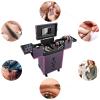 AOOCHU Rolling Makeup Train Case Portable Cosmetic Trolley Travel Storage Organizer Lockable Box With 4Universal Wheels & 2Large Drawers For Makeup Artists Hairdressers Beauticians (Purple) view 4