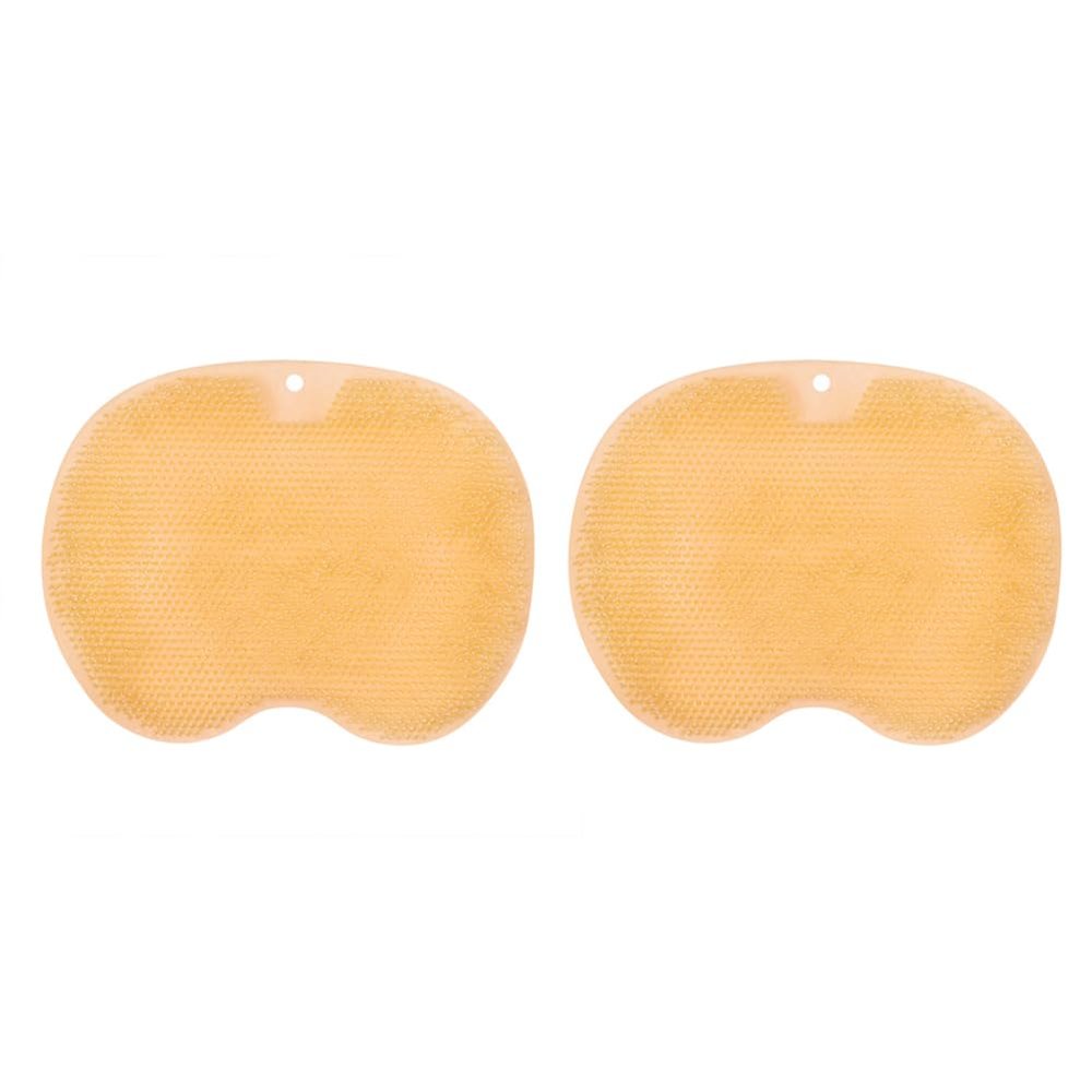 2PCS Shower Foot Scrubber Mat Back Wall Mounted Non-Slip Suction Cups silicone body scrubber for Use in Shower Cups Washer Back Exfoliating Bath Wash Pad Foot Cleaner for Men and Women