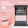 BUMPLYBEE Paraffin Wax Kit - 10 Packs Peach Scent Paraffin Wax Refills with Silicone Brush, Skin Moisturizing, Non-Greasy, Easy-Peeling view 3