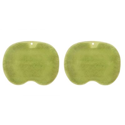 2PCS Shower Foot Scrubber Mat Back Wall Mounted Non-Slip Suction Cups silicone body scrubber for Use in Shower Cups Washer Back Exfoliating Bath Wash Pad Foot Cleaner for Men and Women