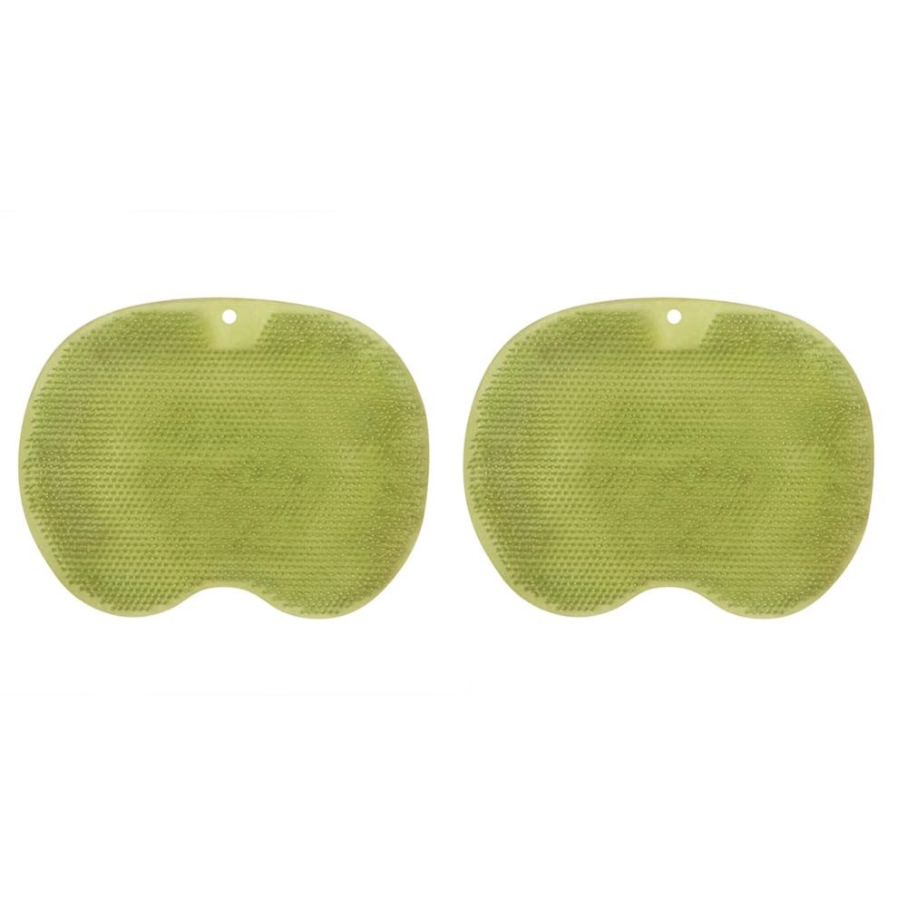 2PCS Shower Foot Scrubber Mat Back Wall Mounted Non-Slip Suction Cups silicone body scrubber for Use in Shower Cups Washer Back Exfoliating Bath Wash Pad Foot Cleaner for Men and Women