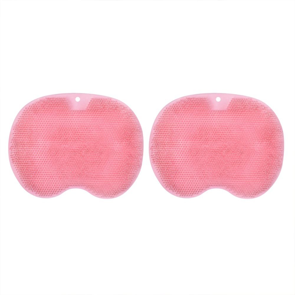 2PCS Shower Foot Scrubber Mat Back Wall Mounted Non-Slip Suction Cups silicone body scrubber for Use in Shower Cups Washer Back Exfoliating Bath Wash Pad Foot Cleaner for Men and Women
