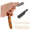 NOLITOY 3pcs Men Razor Metal Shaving Razor for Beard Sideburns Fine Hair Portable Space-saving Barber Shop Salon Use view 4