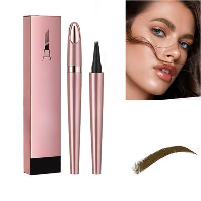 2024 New Magic Eyebrow Pencil, 3D Waterproof Microblading Eyebrow Pencil Contouring Pen,Magic Eyebrow Pencil, Long-Lasting Natural Fine Stroke Eyebrow Pencil (Dark Brown)