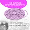 Avilana Silver-Infused Pink and Lavender Silicone Body Scrubber Bundle - Delightful and Serene Dual-Tone Set view 2