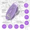 Avilana Silver-Infused Pink and Lavender Silicone Body Scrubber Bundle - Delightful and Serene Dual-Tone Set view 3