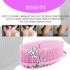 Avilana Silver-Infused Pink and Lavender Silicone Body Scrubber Bundle - Delightful and Serene Dual-Tone Set view 4
