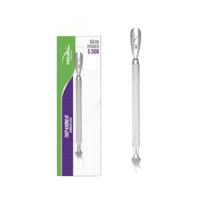 NGHIA Pusher - S-508 (Stainless Steel) | DoubleEnded Nail Cleaner and Cuticle Pusher | Premium Quality for Nail Care | Ergonomic Design | Suitable for Professional & Home Use