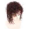 15x15cm Fluffy Curly Human Hair Cover White Hair for Woman Hairpiece Machine Made for Hair Loss Three Clips (Natural black,12inch) view 1