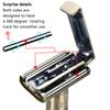 Dual Blade Safety Shaver - Adjustable Shaver with 10 Blades, Includes Holder - Suitable for Men and Women (Bronze) view 3