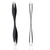 CHENYUEFA Hair Removal Tweezers Tweezers Rose double headed eyebrows Tweezers Anti static eyelash expansion and promotion curly beauty makeup tool Tweezers(Black) view 1