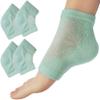 Chiroplax Vented Moisturizing Socks for Dry Cracked Heels Feet Treatment Gel Lined Spa to Repair Heal Soften Calluses Overnight, 2 Pairs (Mint) view 1