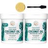 InfiniStore Mini Cosmetic Spatula & Gentle Exfoliating Sponge Bundle with   Extra Virgin, Coconut Oil, Moisturizing Cream, 16oz Each - All Skin Types, For Softer & Hydrated Skin (2) view 1