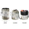 Buxolandt Lay and Go Makeup Bag with Drawstring for Women African Printed Ethnic Style Cylinder Travel Makeup Bag,Cylinder Travel Makeup Bag,Toiletry Bag for Travel, Gifts, and Daily Use Green view 4