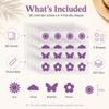 80 Count Sunscreen Reapply Reminder Stickers, Color-Changing Visual Cue for Outdoor Sunscreen, Purple Sun, Cloud, Butterfly & Flower Shapes for Kids & Adults, Summer Beach Park Travel Use view 3