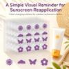 80 Count Sunscreen Reapply Reminder Stickers, Color-Changing Visual Cue for Outdoor Sunscreen, Purple Sun, Cloud, Butterfly & Flower Shapes for Kids & Adults, Summer Beach Park Travel Use view 4