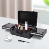 Barber Case Professional Barber Carry Case Portable Aluminum Cosmetic Case Hairdressing Toolbox Storage Box Travel Barber Suitcase For Hair Stylist Pet Groomer Beauty Salon Makeup Artist (Black) view 3