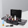 Barber Case Professional Barber Carry Case Portable Aluminum Cosmetic Case Hairdressing Toolbox Storage Box Travel Barber Suitcase For Hair Stylist Pet Groomer Beauty Salon Makeup Artist (Black) view 4