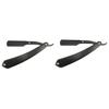 FOMIYES 2pcs Barber Razor for Men Manual Steel for Beard Sideburns Fine Hair Easy to Open Guard Travel-friendly view 1