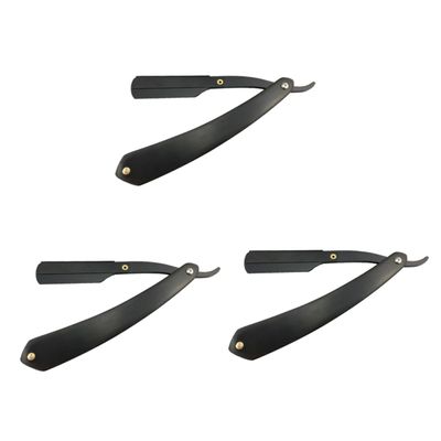 FOMIYES 3pcs Straight Razor for Men Barber Shop Use Metal Shaving Razor Portable Easy to Use