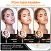 WOOCICA Makeup Mirror with Lights, 9 Inch 20X Magnifying Mirror with Light and 3 Colors for Women, Vanity Mirror with Lights and Adjustable Brightness, Lighted Magnified Mirrors for Delicate Makeup view 3