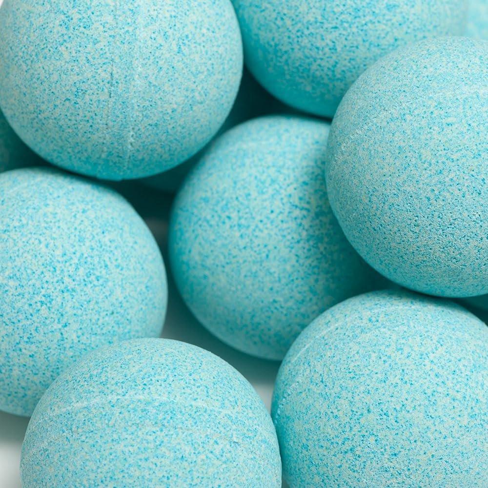 Label Provence Nature - Bath Bombs for Women and Men - Perfect for a Natural Spa Feel - Fizzy Bubble Bath Bomb - Gift for Her/Him - Marine Fragrance - 180g, Blue