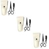 FOMIYES 9pcs Beard Trimmer Scissors Set Men Mustache Grooming Kit Stainless Steel Scissors for Barber Shops Salons DIY view 1
