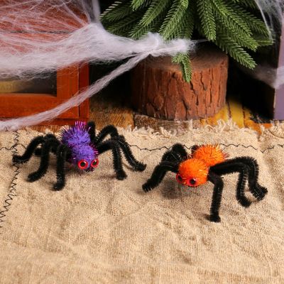Halloween Spider Hair Clip Ghost Festival Party Decoration Props Funny Spider Hair Clip Accessories 2pc (color1)