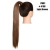 Ponytail Hair Extensions Blonde Wrap Around Pigtail Long Smooth Overhead Pony Tail Synthetic Straight Ponytail Hair Extension Clip in Fake Wig Hairpiece Pony Tails Extensions Human Hair(Light brown,32 view 2