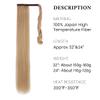 Ponytail Hair Extensions Blonde Wrap Around Pigtail Long Smooth Overhead Pony Tail Synthetic Straight Ponytail Hair Extension Clip in Fake Wig Hairpiece Pony Tails Extensions Human Hair(Light brown,32 view 3
