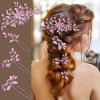Wedding hair accessories, Bridal for piece, brides headpiece combPink view 1