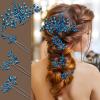 Wedding hair accessories, Bridal for piece, brides headpiece, Bride combBlue view 1