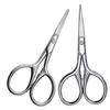 SOESFOUFU 2pcs Professional Eyebrow Scissor Stainless Steel for Facial Hair Nose Hair and Beauty Grooming view 1