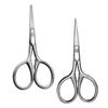 MERRYHAPY 2pcs Eyebrow Scissors Stainless Steel Grooming Scissors for Precision Trimming of Eyebrows Nose Hair and Facial Hair Includes Sharp Pointed and Rounded Tips view 1