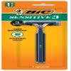 BIC Sensitive 3 Razors, 3 Blades, Lubricating Strip, Pivoting Head, 6 Count for Men with Sensitive Skin view 1