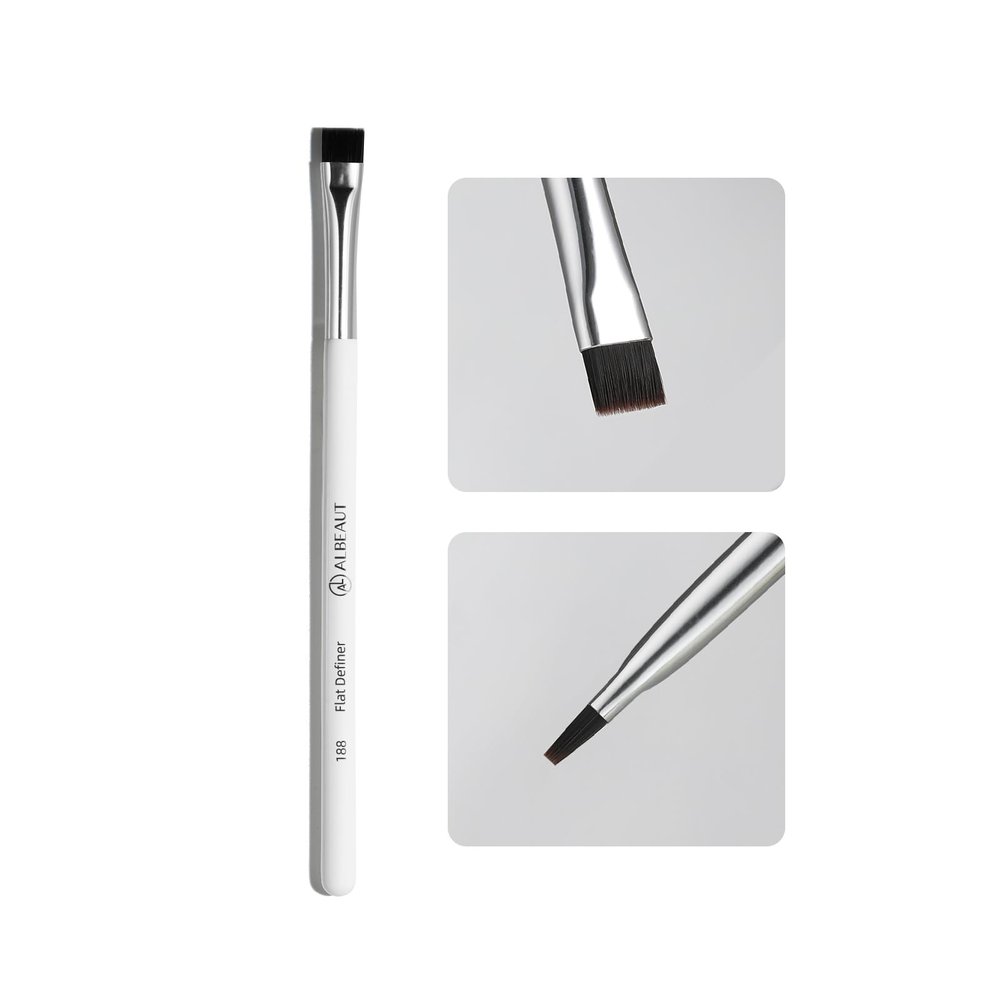 Albeaut Flat Eyebrow Concealer Brush, Eyeliner Definer Makeup Brush Winged Liner for gel powder products (188 flat definer)
