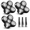 3 Pack Shaver Replacement Blades Compatible with Freedom Head Shaver Kit, 5 Blades Shaver Replacement Heads for Head Shavers for Bald Men, Replacement Blades for Head Electric Razor Shaving, 3 Brush view 1