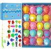 Bath Bombs for Kids with Surprise Fishing Games Inside for Girls Boys - 20 Shell Kids Bath Bombs Gift Set, Handmade Bubble Bath Fizzes Bomb for Chrildren Birthday Christmas and Party Favor view 1