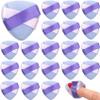 Mxxipp 20pcs Triangle Finger Powder Puff, Portable Mini Face Makeup Pads, Velour Cosmetic Sponge Tool for Blending Loose Powder Foundation Concealer- Purple view 1