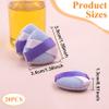 Mxxipp 20pcs Triangle Finger Powder Puff, Portable Mini Face Makeup Pads, Velour Cosmetic Sponge Tool for Blending Loose Powder Foundation Concealer- Purple view 2
