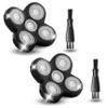 2 Pack Shaver Replacement Blades Compatible with Freedom Head Electric Razor Shaving, 5 Blades Shaver Replacement Heads for Head Shavers for Bald Men, Replacement Blades for Head Shaver Kit, 2 Brush view 1