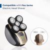 2 Pack Shaver Replacement Blades Compatible with Freedom Head Electric Razor Shaving, 5 Blades Shaver Replacement Heads for Head Shavers for Bald Men, Replacement Blades for Head Shaver Kit, 2 Brush view 2