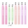 8PCS Black Liquid Eyeliner Stamps Set,Double-side Winged Eyeliner Stencil Pen,Waterproof Long Lasting Eye Liners Stamp Eyeliner Pencil Tattoo Makeup Tools with Heart,Flower,Star,Butterfly,Cone Shapes view 1