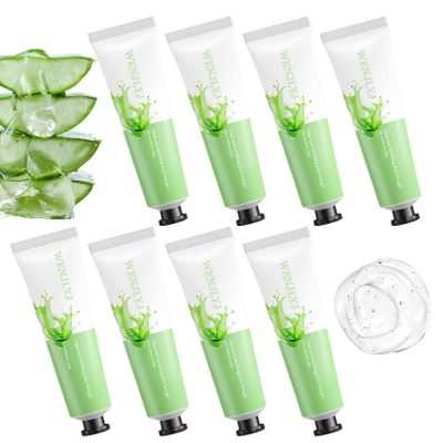 WENJLYJ 8PCS Aloe Vera Gel for Face & Skin,Organic Aloe Vera Gel,Hydrating After Sun Cream for Travel Size,Moisturizing Lotion for Skincare,After Sun Lotion for All Skin Type(A)