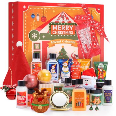 Advent Calendar 2025 Christmas Gifts for Women 24-Piece Beauty Advent Calendar BFFLOVE 24 Days Skincare Countdown Stocking Stuffers for Women Holiday Gift Set