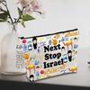JXGZSO Israel Trip Gift Next Stop Israel Cosmetic Bag Traveler Gift Israel Vacation Makeup Bag Israel Landmark Travel Gift view 4