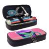 90'S Cup Design Print Leather Cosmetic Bag, Leather Flap Case, Spacious Coin Purse, Storage Bag view 1